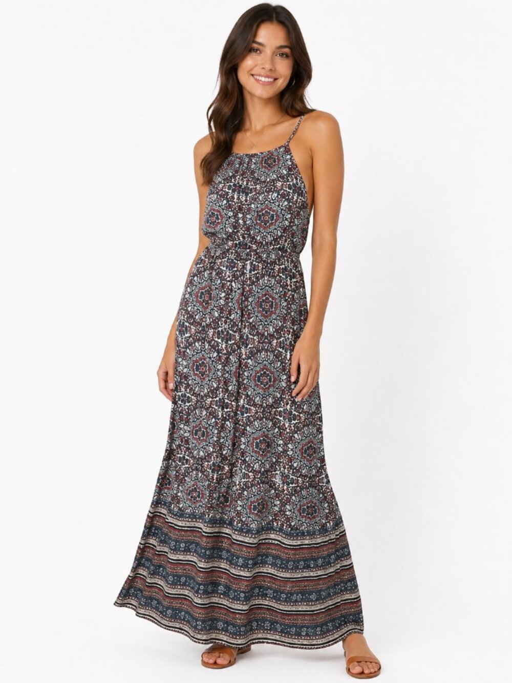 Athleta Multicolor Printed Maxi Dress